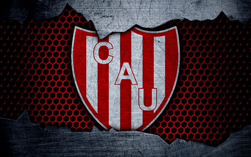 Union Superliga, logo, grunge, Argentina, soccer, Atletico Union, football club, metal texture, art, Union Santa Fe, Union FC, HD wallpaper