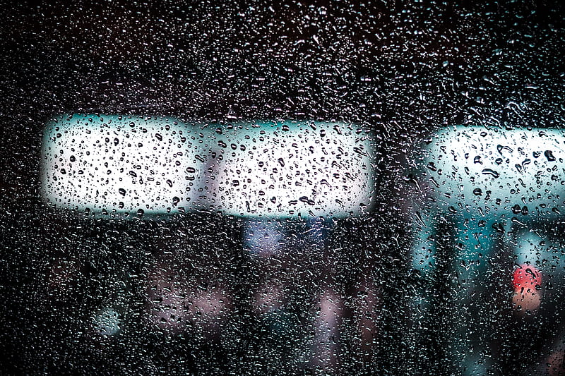 glass, drops, rain, moisture, surface, wet, HD wallpaper