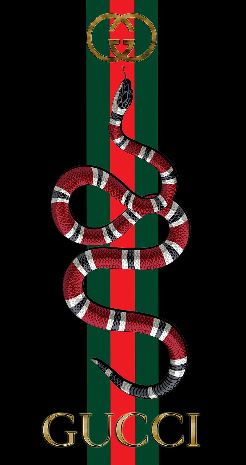 Gucci Snake, logo, brand, fashion, HD phone wallpaper