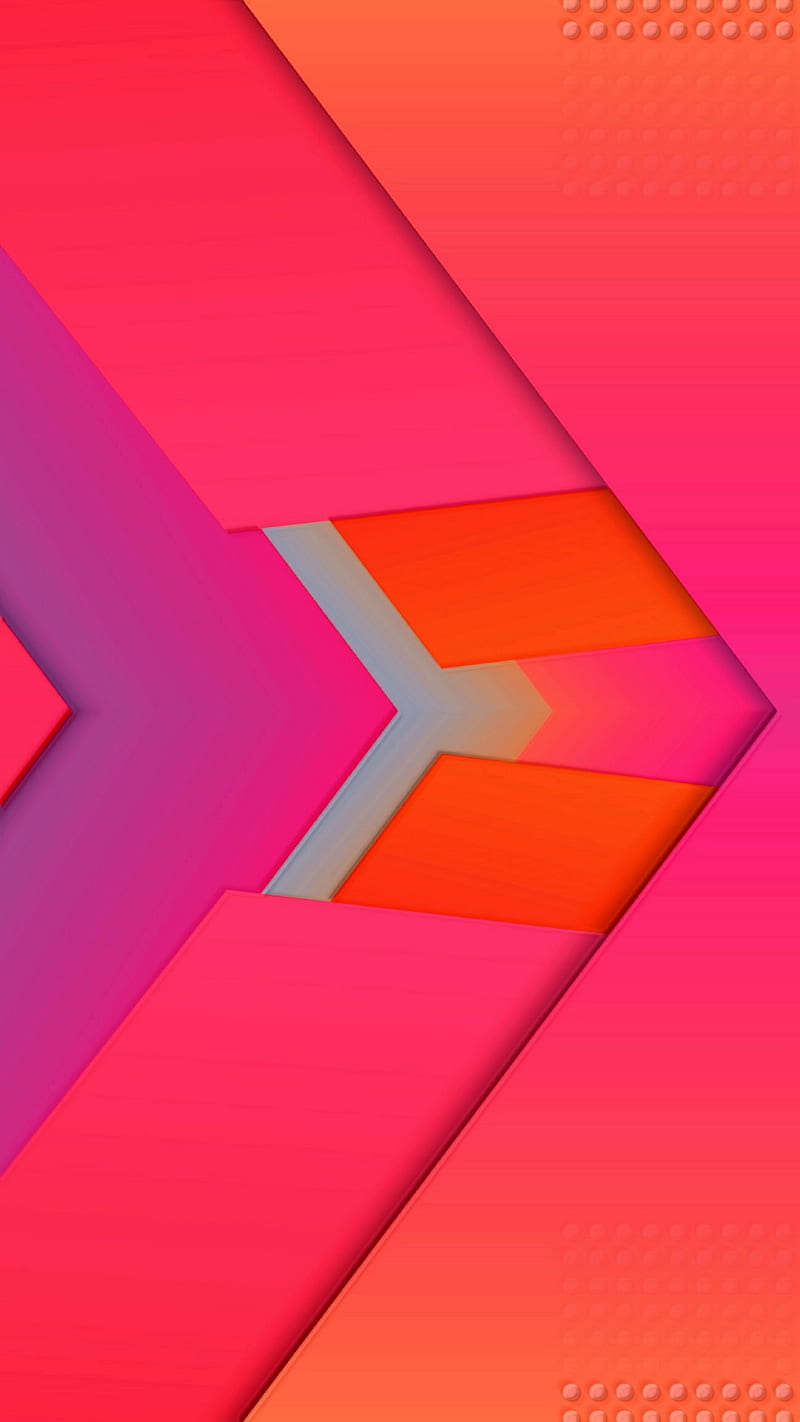 Material design 086, abstract, android, bright, colorful, flat, geometric, modern, orange, HD phone wallpaper