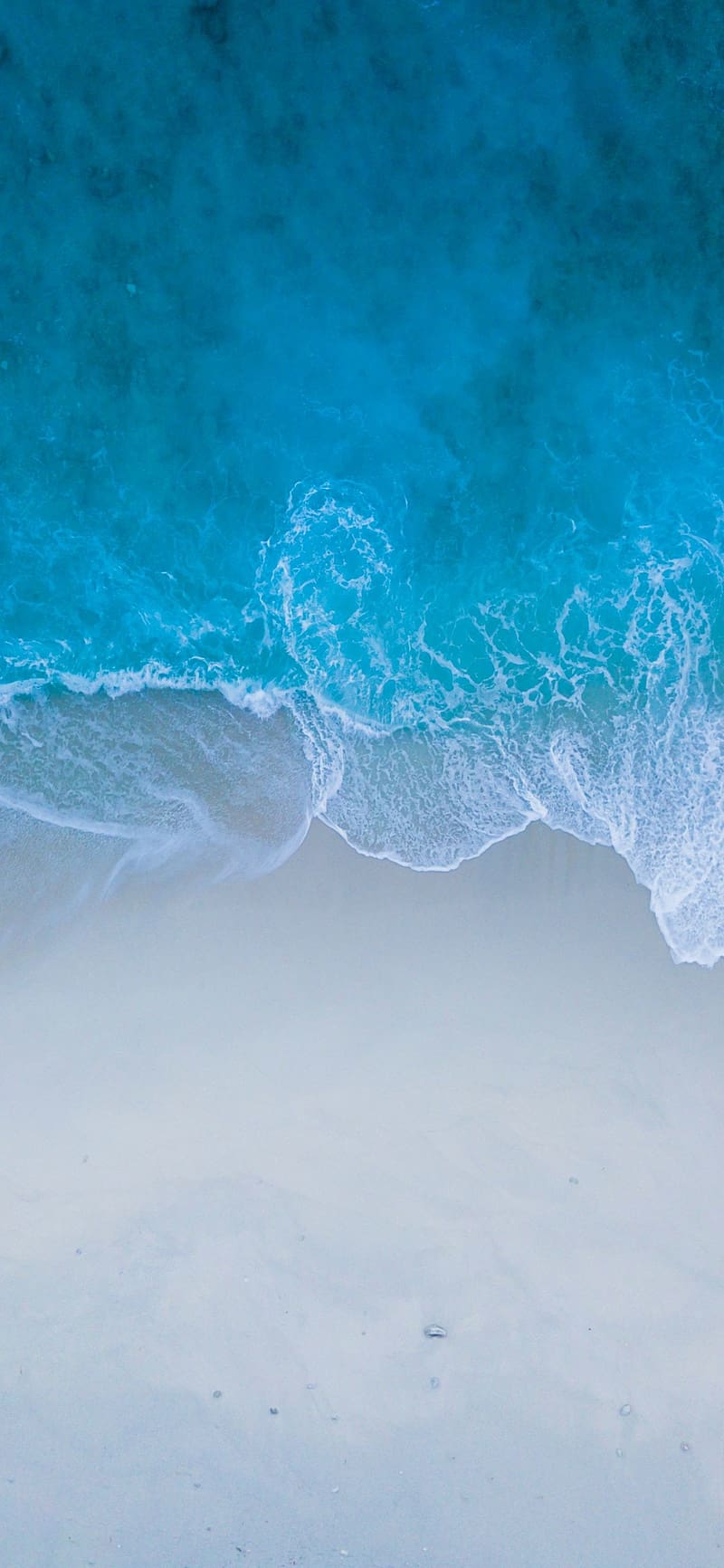 beach, sea shore, blue water, sea waves, aerial view, iphone x, background, 8565, Beach Ocean Waves, HD phone wallpaper