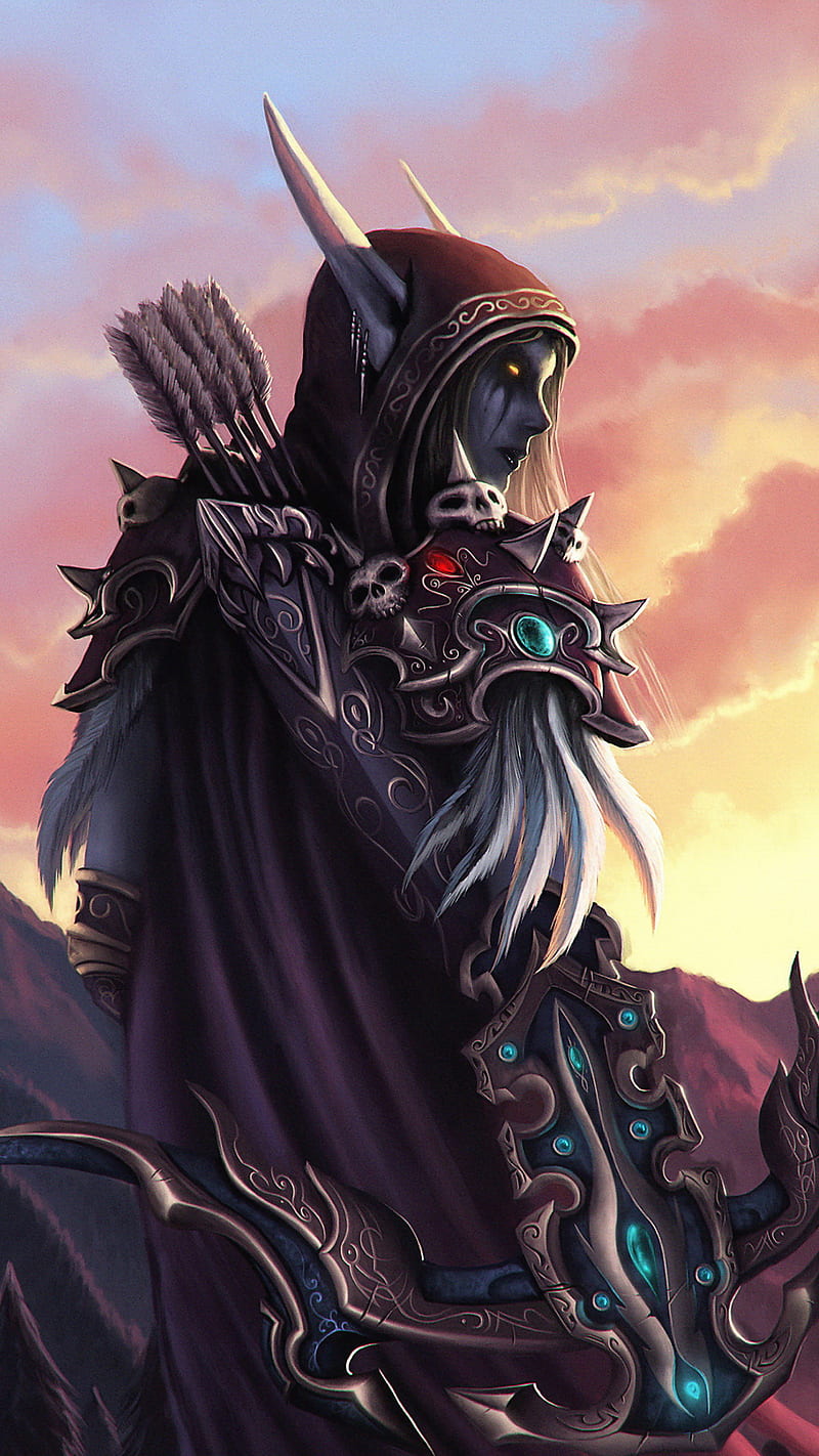 Sylvanas Windrunner, day, dead, league, legends, prince, theme, time, tower, world, wow, HD phone wallpaper
