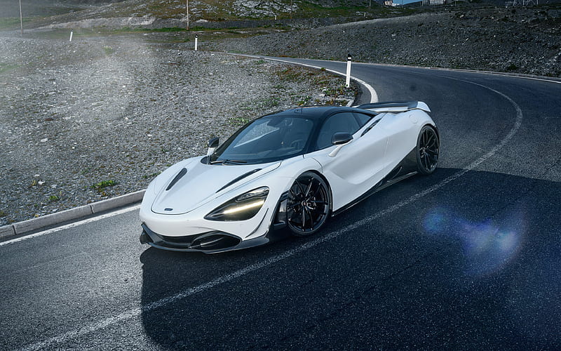 Novitec McLaren 720S, 2018, luxury supercar, tuning 720S, exterior, side view, mountain road, British sports cars, McLaren, HD wallpaper