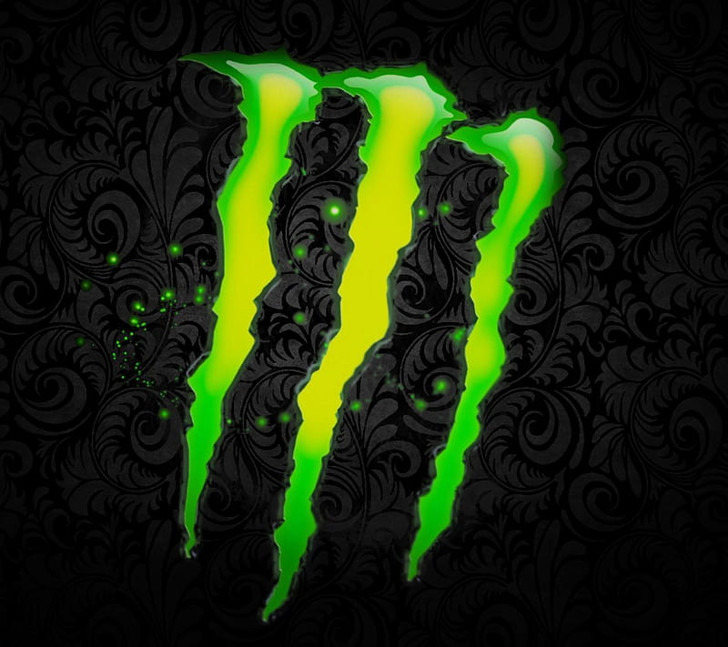 Monster, black, green, HD wallpaper
