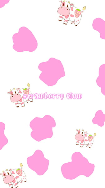 Pink Cute Cow Pattern Background Wallpaper Stock Illustration 2028330431