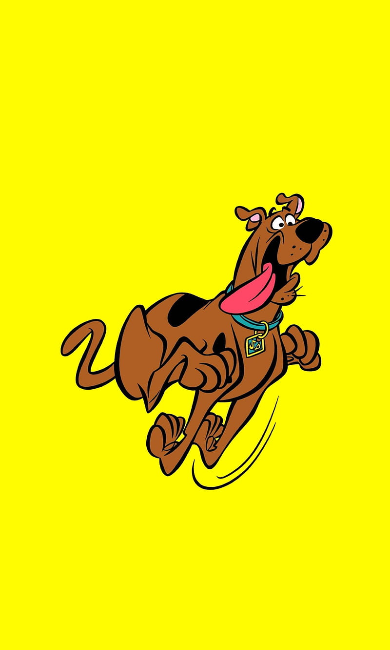 Scooby Doo, animation, cartoon, shaggy, yellow, HD phone wallpaper