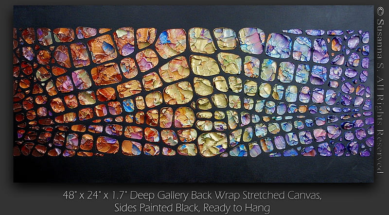 Wall of Colored Rocks, rocks, psicodelia, big, color, wall, HD wallpaper