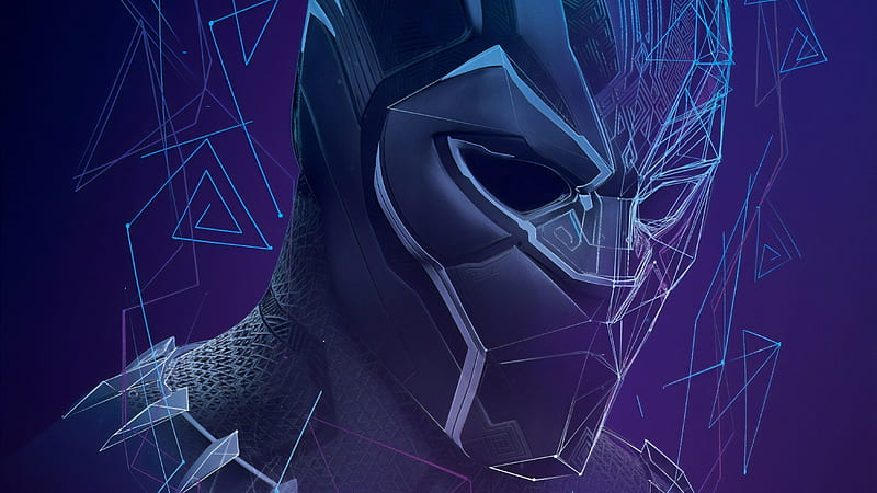 Black Panther Fractal Art , black-panther, superheroes, artist, artwork, digital-art, HD wallpaper