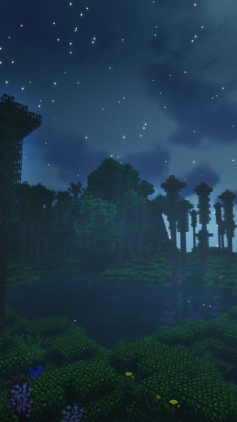 night Minecraft forest in 2021. Minecraft , Mc , Minecraft art. Minecraft , Minecraft , Minecraft art, HD phone wallpaper