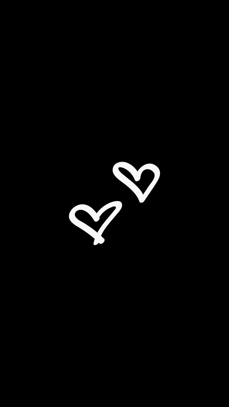 Hearts Love, couple, minimalism, HD phone wallpaper | Peakpx