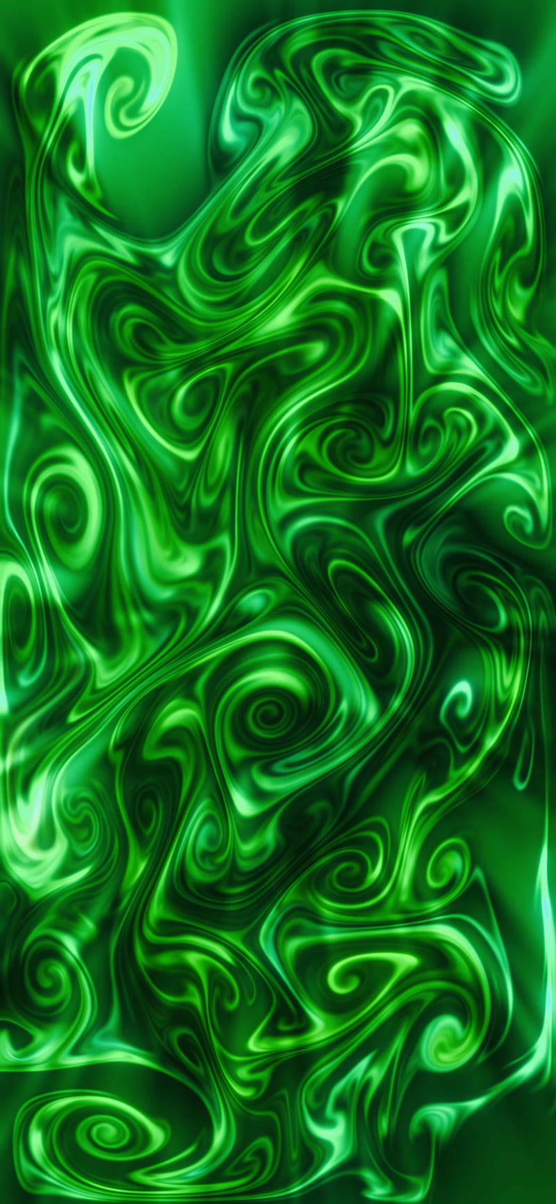 Green fluid, art, Electric, bright, abstract, fluids, HD phone wallpaper