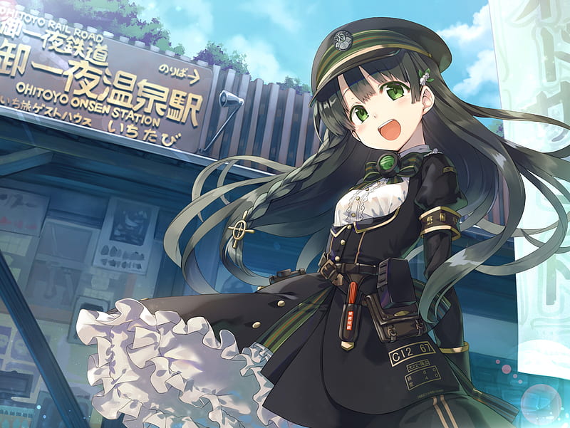 rail romanesque, suzushiro, black uniform, smiling, cute, Anime, HD wallpaper
