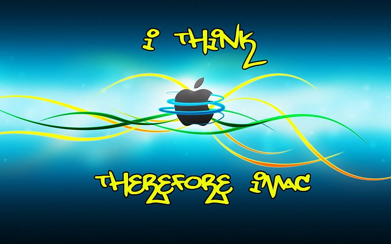 iThink therefore iMac, apple, ipod, mac, imac, HD wallpaper