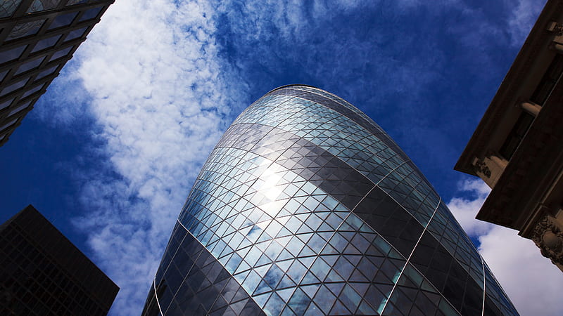 30 St. Mary Axe - Britain, skyscraper, modern, building, architecture, britain, 30 St Mary Axe, HD wallpaper