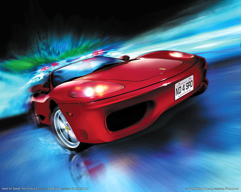 ND 4 SPD, red car, speed, need for speed, game, racing, road, fast, HD wallpaper