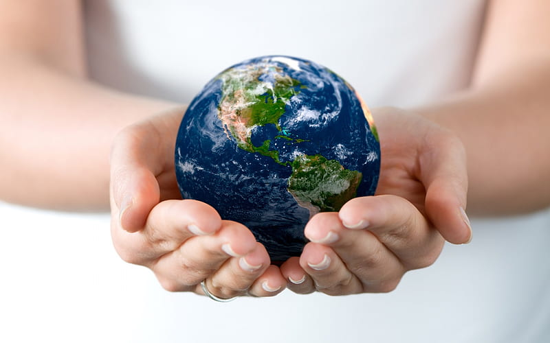 The World In Your Hands, world, planet, HD wallpaper