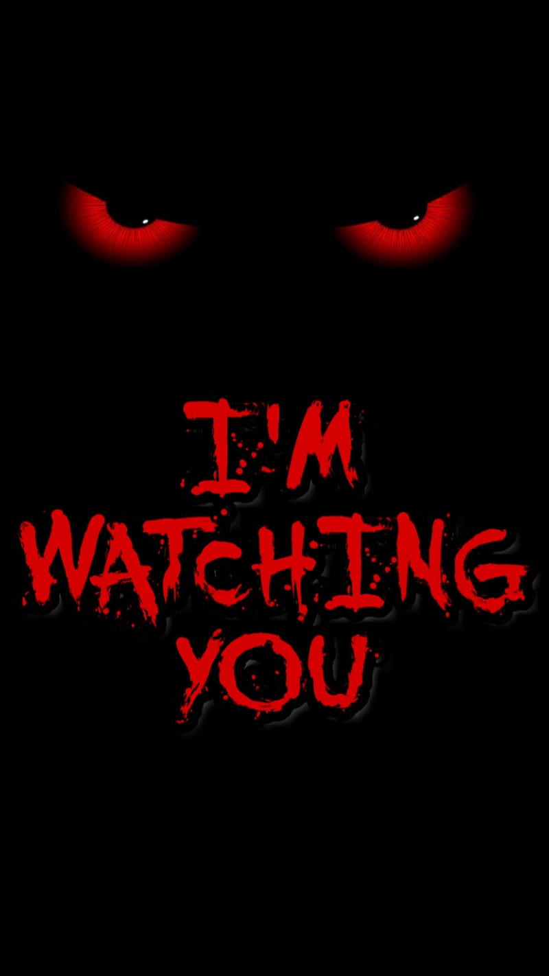 Im watching you, hooror, red, eyes, evil, HD phone wallpaper | Peakpx