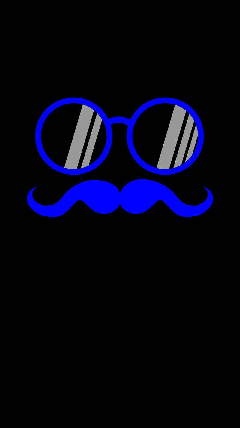 Cool Glasses, abstract, baffi, blu, moustaches, rayban, HD phone wallpaper