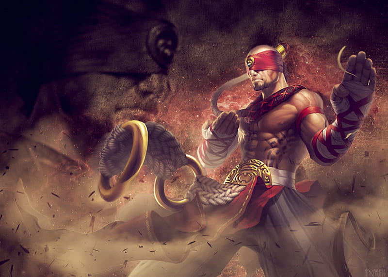 muay thai lee sin drawing