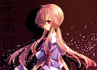 Mirai Nikki Anime Girl Long Hair pink Blood wallpaper, 2500x1750, 495869