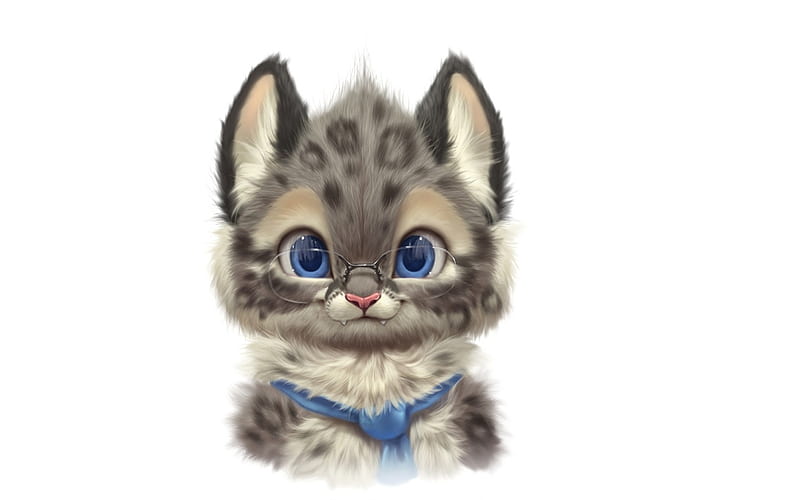 Snow leopard cub (i love snow leopards, they are to cute to pass up  painting) : r/furry