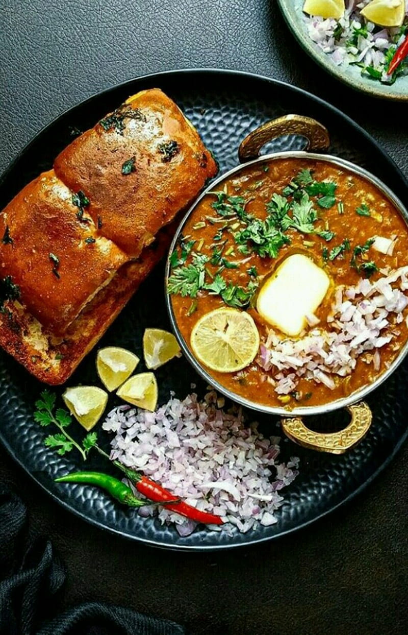 Food, delicious food, food , holidays, indian, indian food, pav bhaji, spicy food, street food, HD phone wallpaper