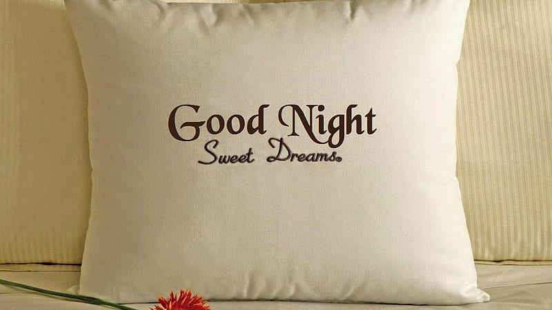 Good Night Sweet Dreams Word On White Pillow Good Night, HD wallpaper