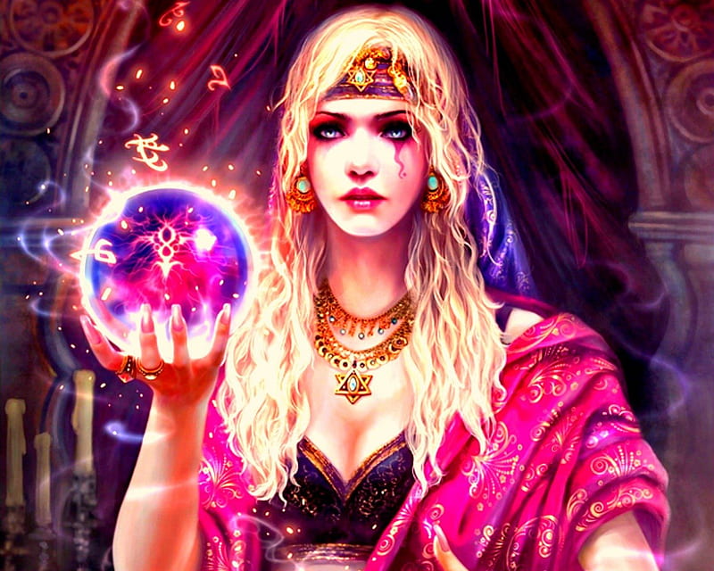 Gypsy, ball, fantasy, magical, woman, HD wallpaper | Peakpx