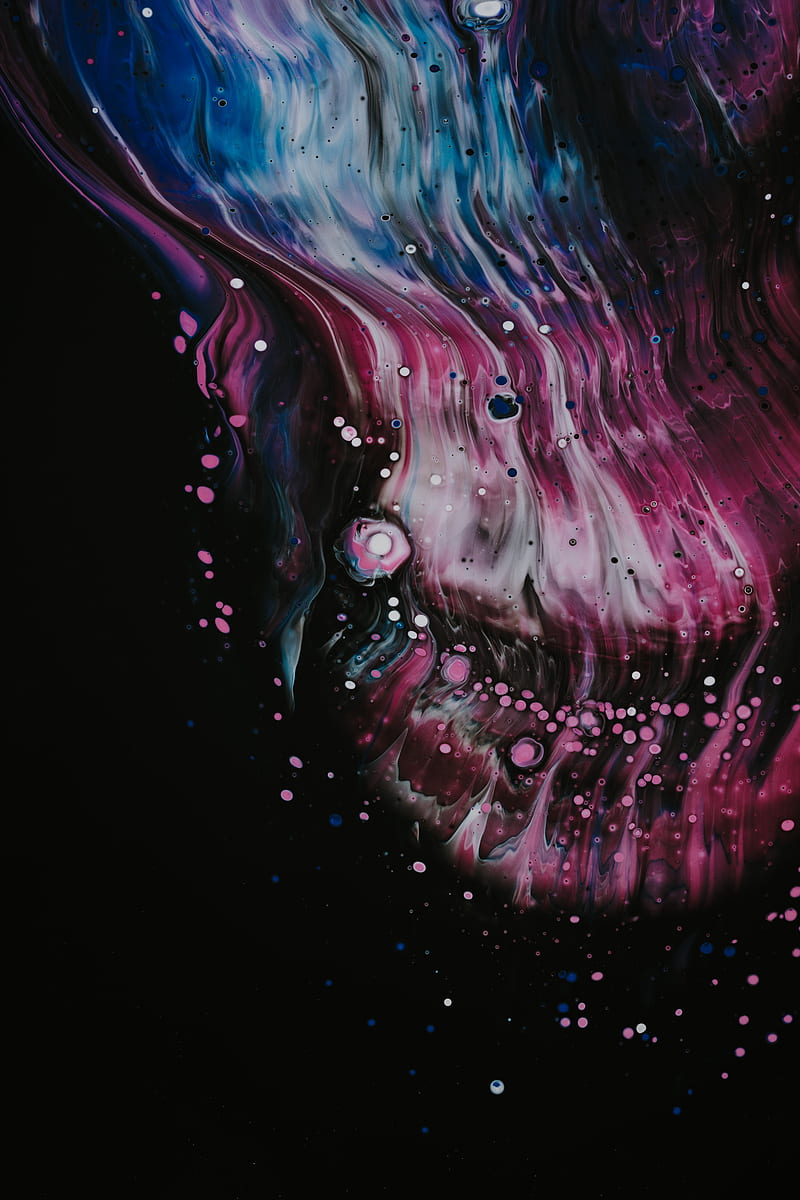 streaks, bubbles, liquid, texture, dark, HD phone wallpaper