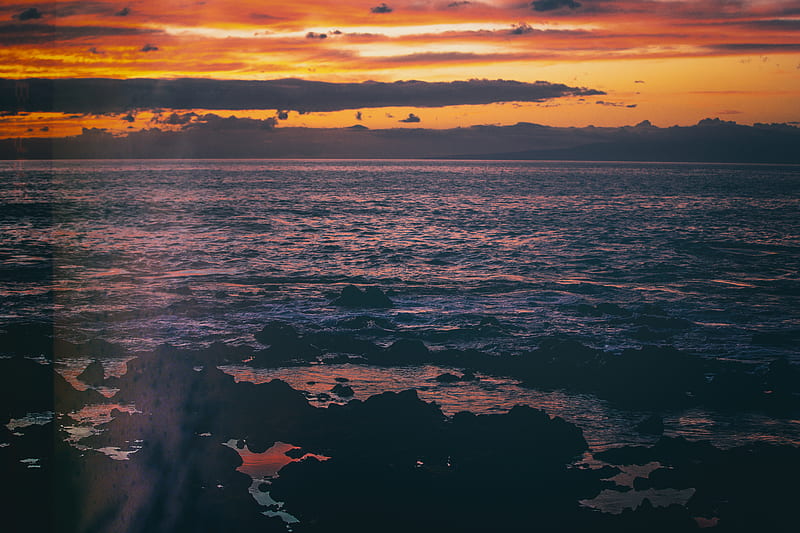 Sunset Sea Evening , sunset, sea, evening, nature, HD wallpaper