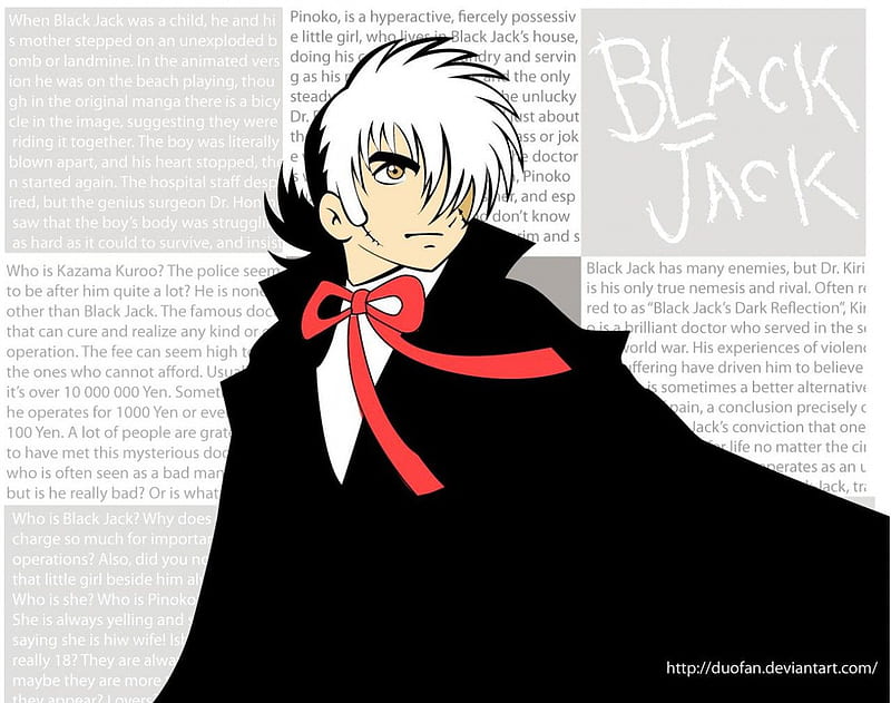 Black Jack, Cape, Black, Anime, Osamu Tezuka, Blackjack, Doctor, White, HD  wallpaper | Peakpx