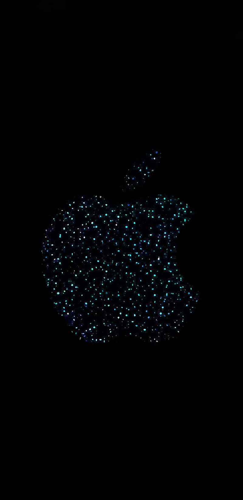 Apple Bling, apple, logo, neon, phone, shiny, HD phone wallpaper