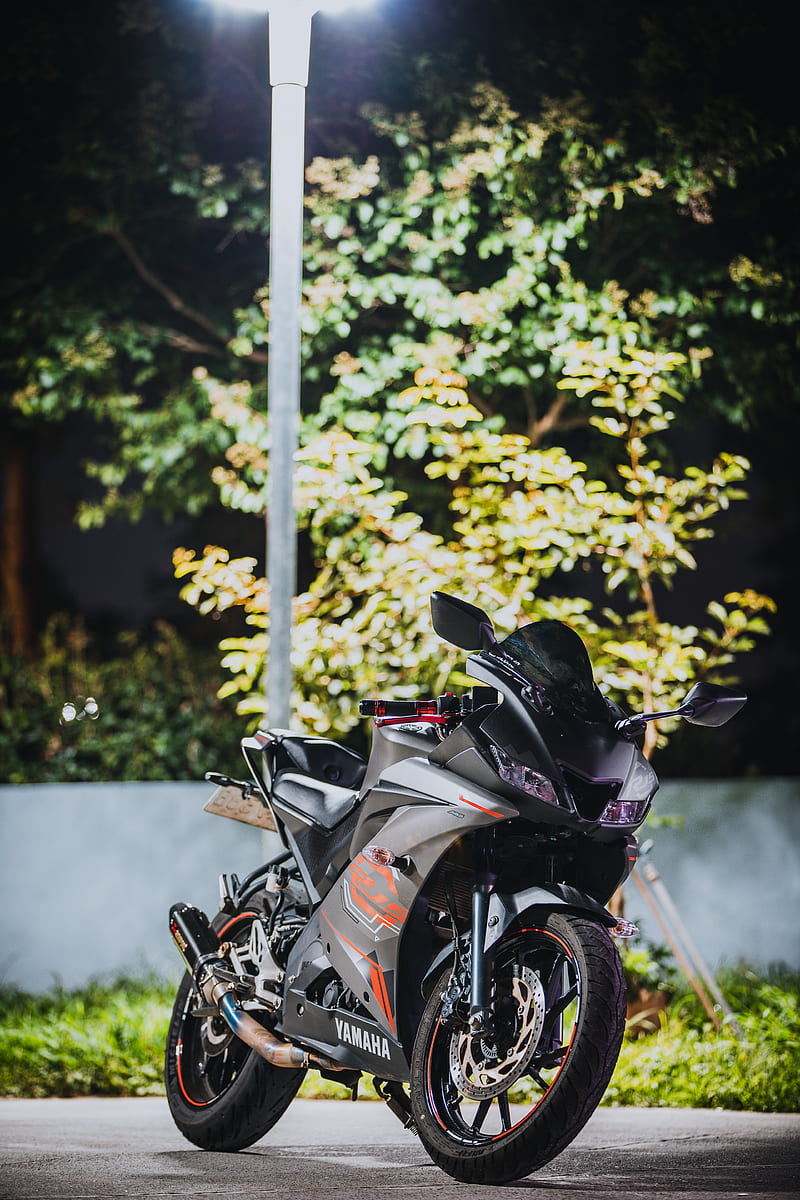 yamaha, motorcycle, bike, blur, HD phone wallpaper