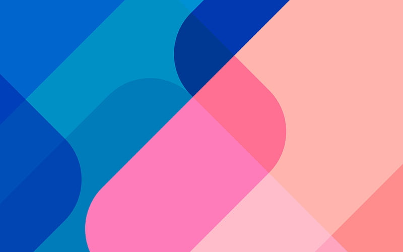 material design, pink and blue, abstract waves, geometric shapes, lollipop, lines, creative, strips, geometry, colorful backgrounds, HD wallpaper