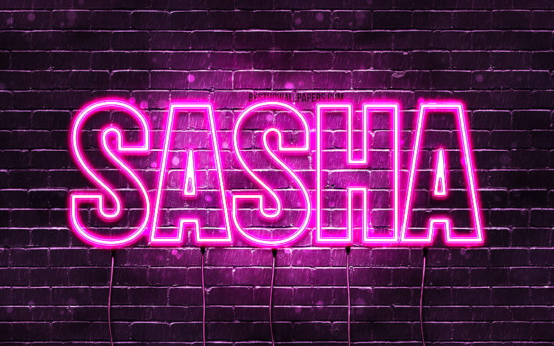 X Px P Free Download Sasha With Names Female Names Sasha Name Purple Neon