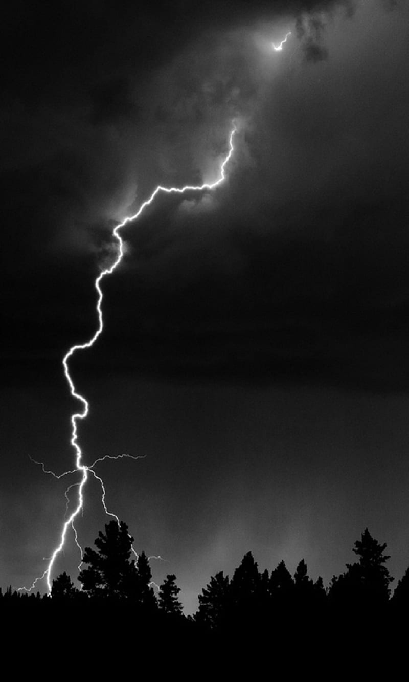 Thunder storm, amazing, good night, night, sky, storm, thunder, HD phone wallpaper