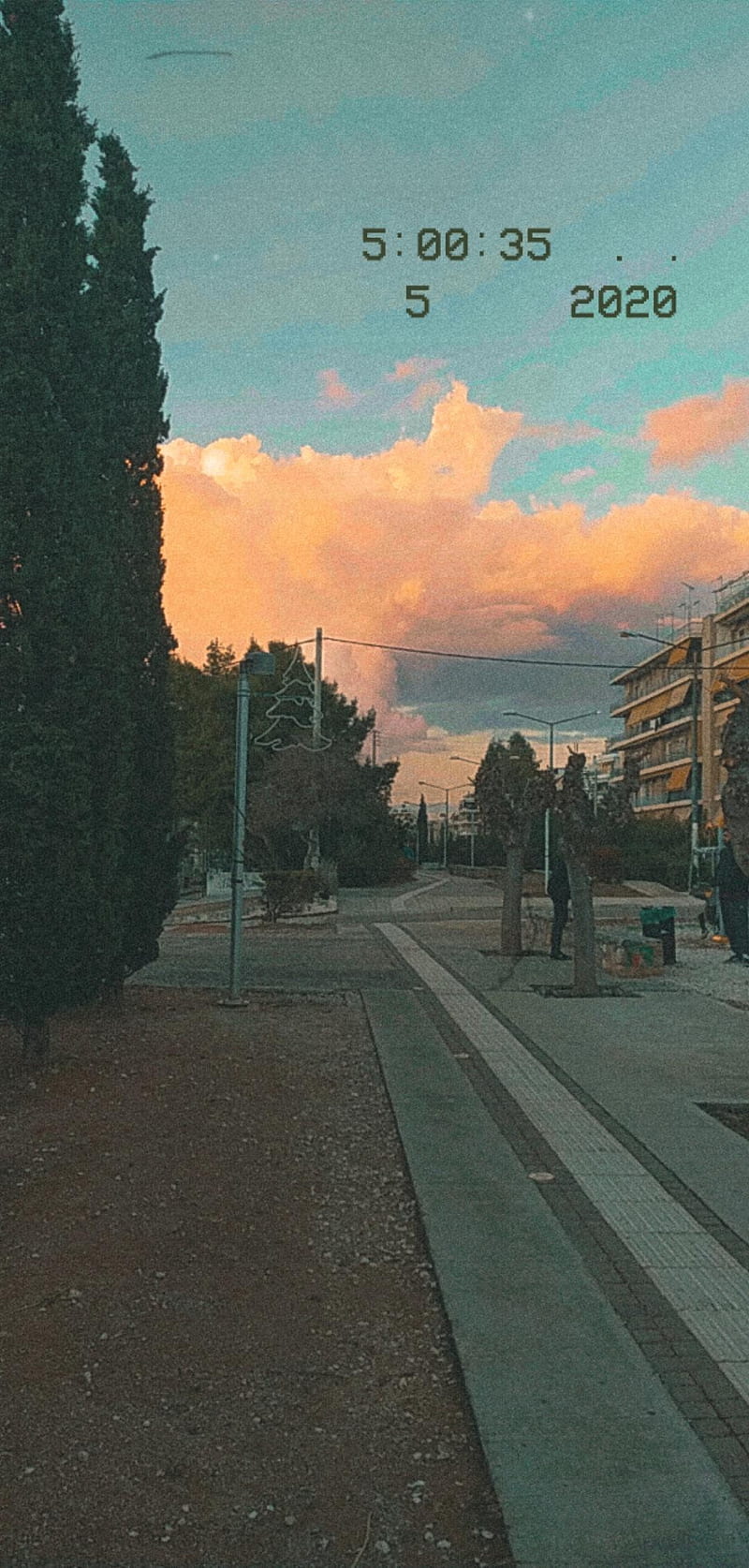 Aesthetic anime town, 0w0, calming, street, sunset, thanks, HD phone  wallpaper