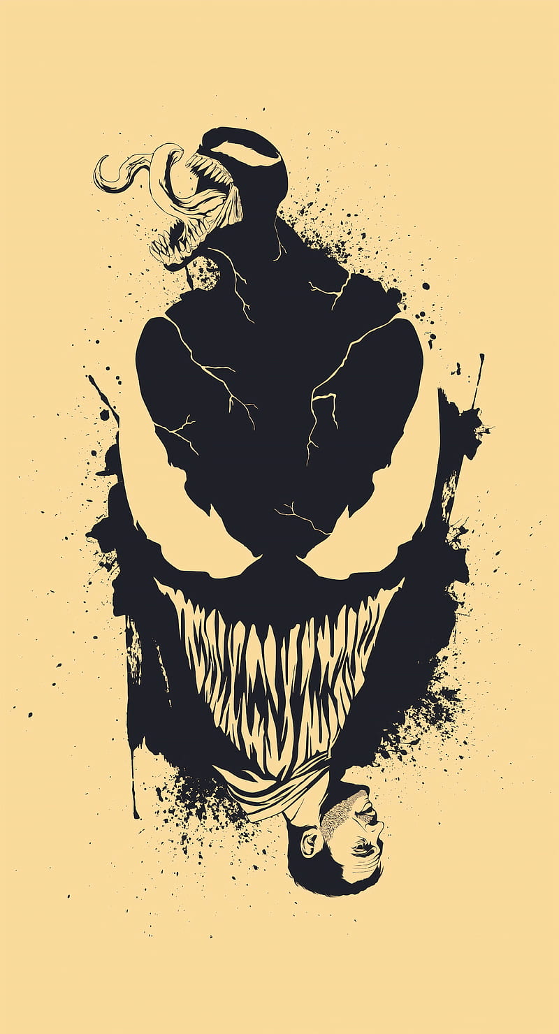 venom movie, venom, movie black, spider man, avengers, marvel, HD phone wallpaper