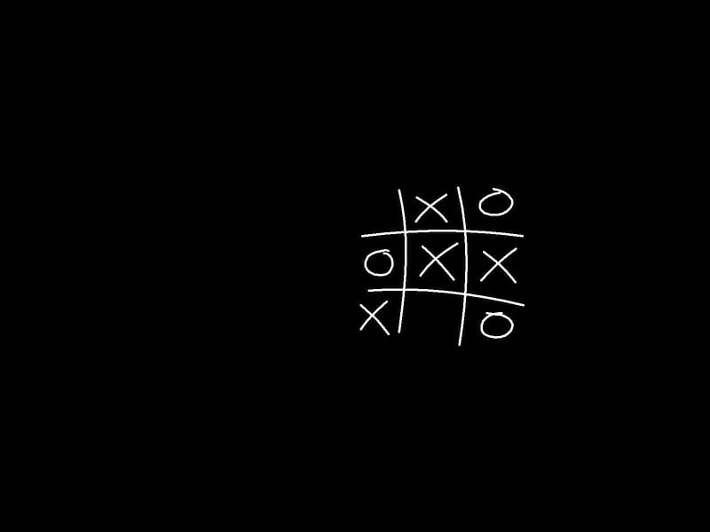 Zero n Cross, black and white, game, black, zero, simple, cross, zero and cross, HD wallpaper