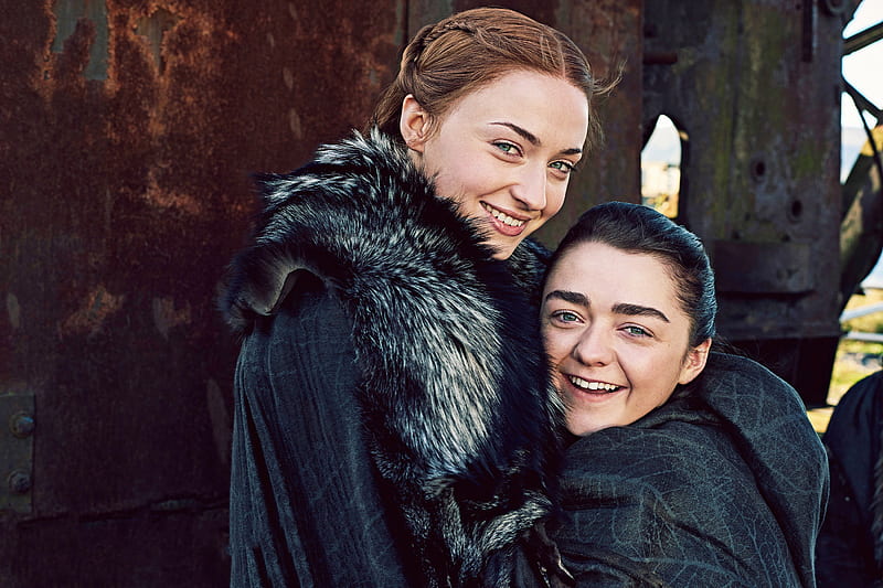 Arya Stark And Sansa Stark Game Of Thrones Season 7, arya-stark, sansa-stark, game-of-thrones-season-7, game-of-thrones, tv-shows, HD wallpaper