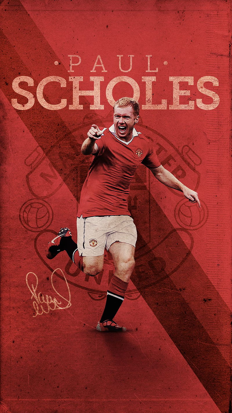 Paul Scholes, english footballer, soccer, manchester united, red devil, united, legend, HD phone wallpaper