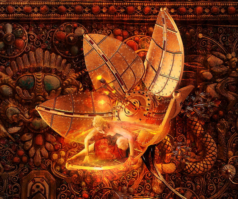 Artifact Bug, art, elf, fairy, fantasy, woman, HD wallpaper