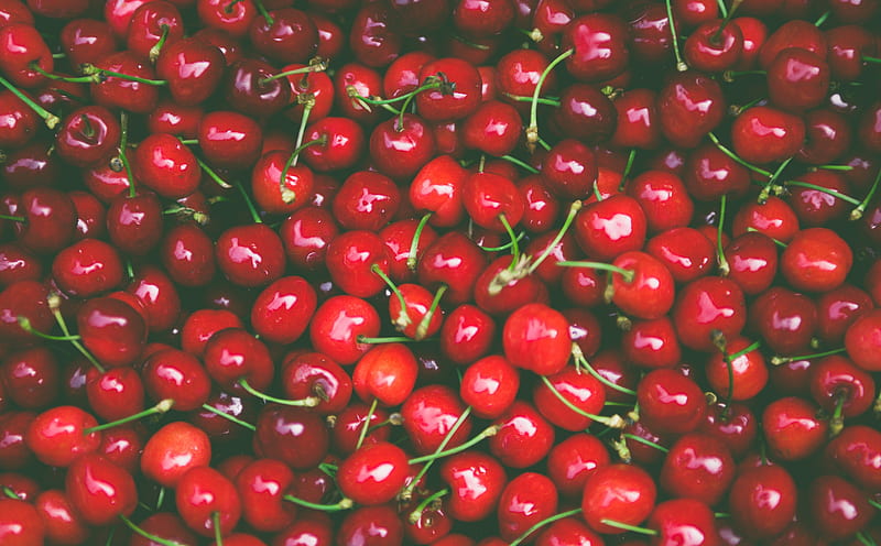 Spring Fruits Red Cherries Ultra, Food and Drink, Spring, Cherry, background, Fruits, Cherries, HD wallpaper