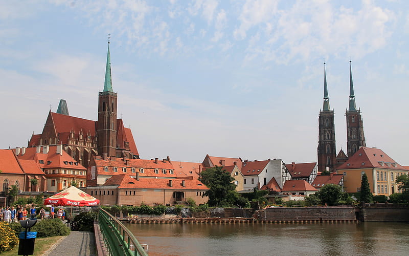 Wroclaw, Poland, Poland, cityscape, Wroclaw, churches, HD wallpaper