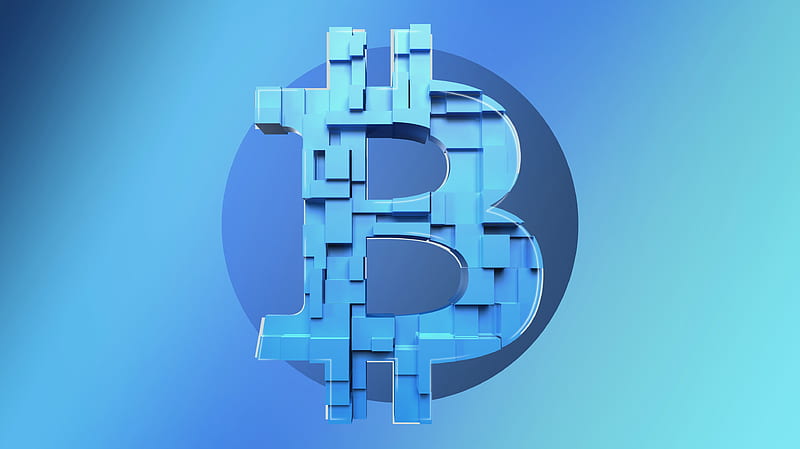 Technology, Bitcoin, Blue, Cryptocurrency, Money, HD wallpaper