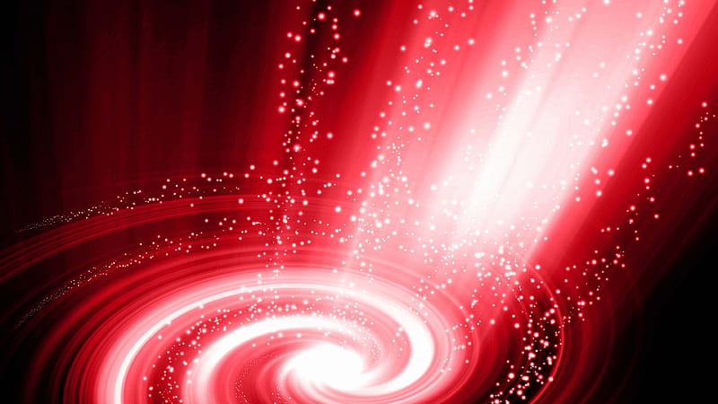 teleportation gate, red light, shine, particles, Abstract, HD wallpaper