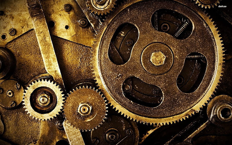 gears, Mechanical, Technics, Metal, Steel, Abstract, Abstraction, Steampunk, Mechanism, Machine, Engineering, Gear / and Mobile Background, HD wallpaper
