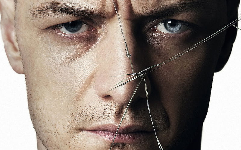 Split, 2016, James McAvoy, Scottish actor, broken glass, HD wallpaper