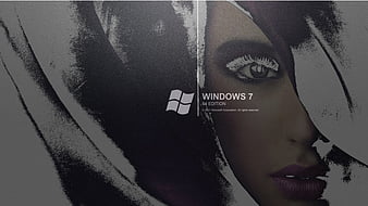 Windows 7 Black Face, HD wallpaper