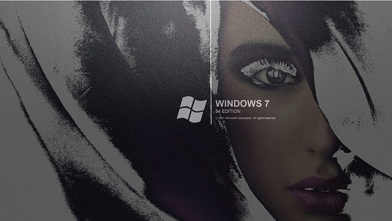 Windows 7 Black Face, HD wallpaper